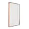 White Dimensional Geometric Wall Décor with Brown Frame